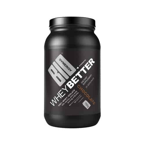 Whey Better Protein Powder in a black container, rich in high-quality protein for muscle growth and recovery, perfect for fitness enthusiasts