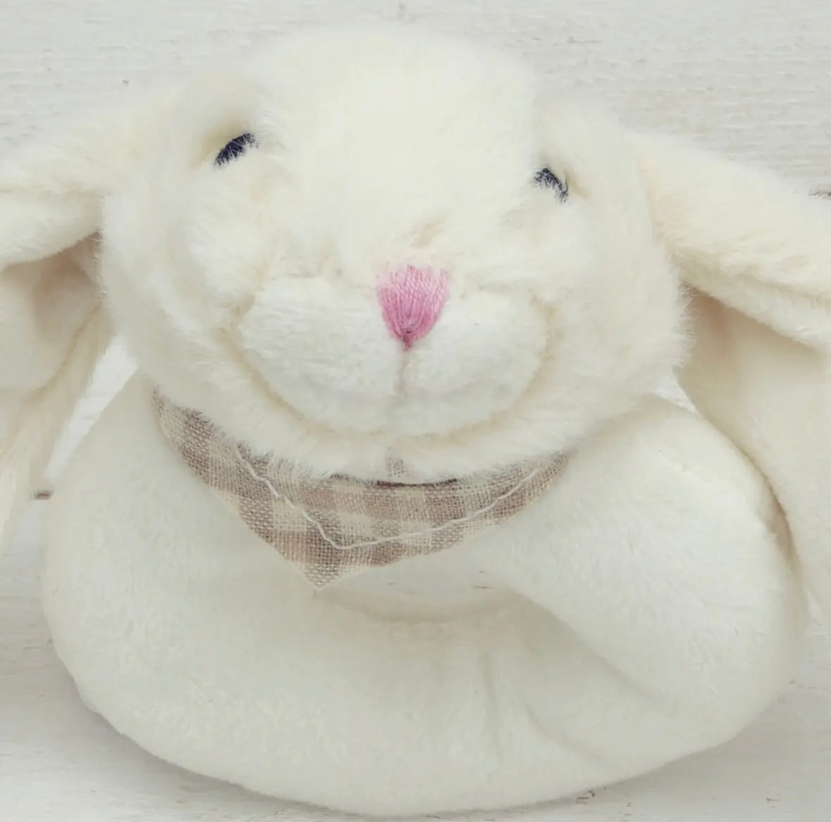 Soft and plush Bunny Baby Rattle, ideal for sensory play and comforting young children