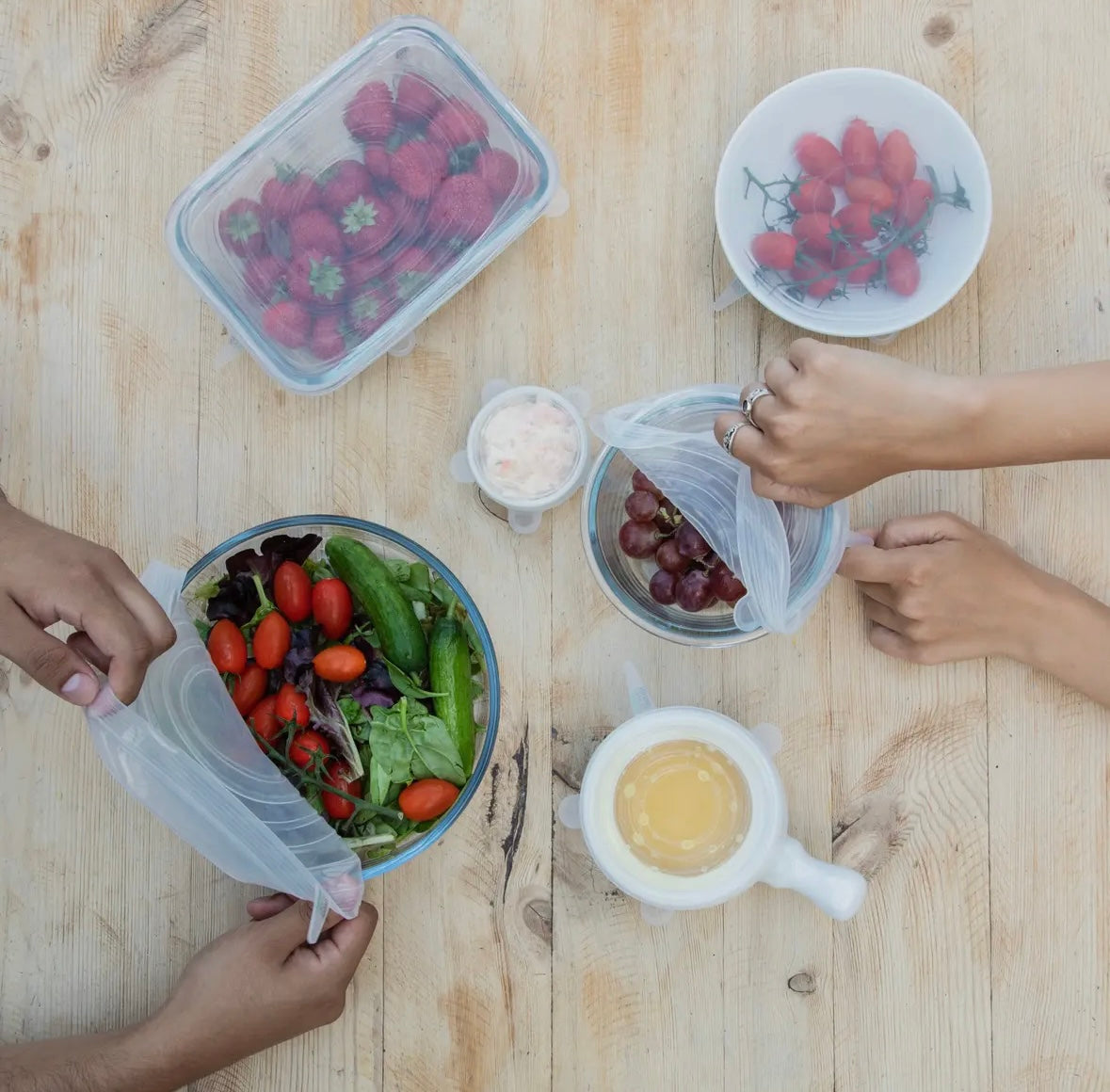 Versatile Silicone Stretch Lids – Perfect for Bowls, Jars, and Cans, BPA-Free